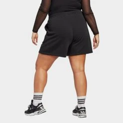 Women's Adidas Originals Adicolor Essentials French Terry Shorts (Plus Size) Black - IA6474 001 9 Women's Adidas Originals Adicolor Essentials French Terry Shorts (Plus Size) Black - IA6474 001 -Nike Store IA6474 001 M3