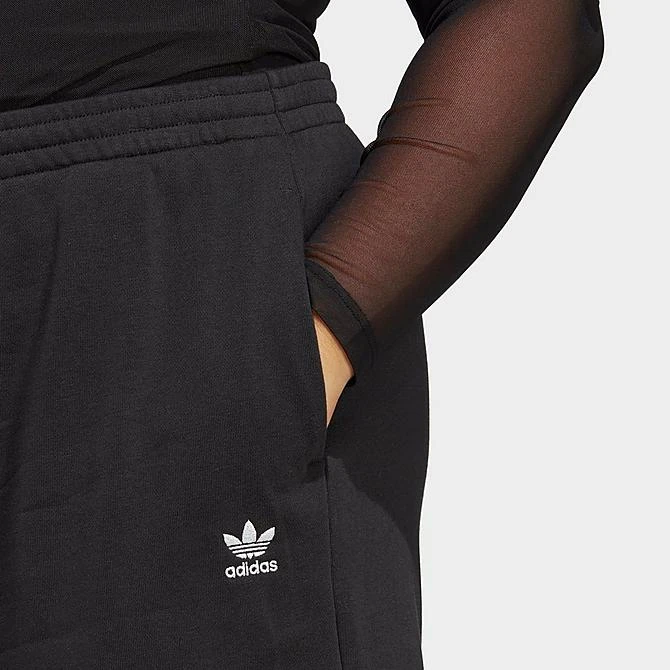 Women's Adidas Originals Adicolor Essentials French Terry Shorts (Plus Size) Black - IA6474 001 6 Women's Adidas Originals Adicolor Essentials French Terry Shorts (Plus Size) Black - IA6474 001 - Image 4