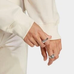 Women's Adidas Originals Adicolor Essentials Crew Long Sleeve Sweatshirt Wonder White - IA6502 100 -Nike Store IA6502 100 M5