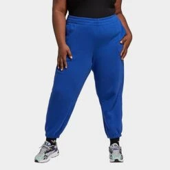 Women's Adidas Originals Essentials Fleece Joggers (Plus Size) Semi Lucid Blue - IA6505 420