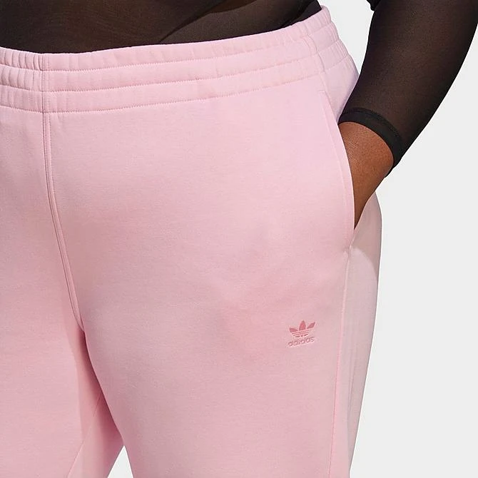 Women's Adidas Originals Essentials Fleece Joggers (Plus Size) True Pink - IA6506 681 6 Women's Adidas Originals Essentials Fleece Joggers (Plus Size) True Pink - IA6506 681 - Image 4