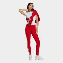 Women's Adidas Originals Adicolor Classics 3-Stripes Leggings Better Scarlet - IB7382 610 -Nike Store IB7382 610 M3