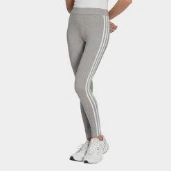 Women's Adidas Originals Adicolor Classics 3-Stripes Leggings Medium Grey Heather - IB7384 035