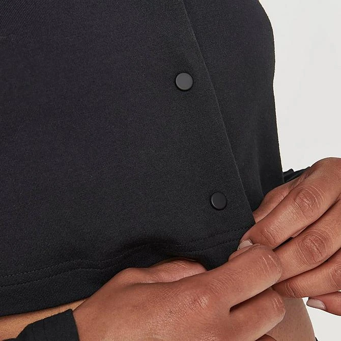 ADIDAS Women's Adicolor Classics 3-Stripes Cropped Button Long-Sleeve T-Shirt Black - IC5473 001 8 ADIDAS Women's Adicolor Classics 3-Stripes Cropped Button Long-Sleeve T-Shirt Black - IC5473 001 - Image 6