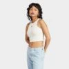 Women's Adidas Originals Essentials Ribbed Tank Top Wonder White - IJ8257 100 -Nike Store IJ8257 100 M1