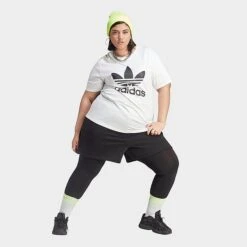 Women's Adidas Originals Adicolor Classics Trefoil T-Shirt (Plus Size) White - IK4041 100 -Nike Store IK4041 100 M2