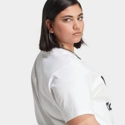Women's Adidas Originals Adicolor Classics Trefoil T-Shirt (Plus Size) White - IK4041 100 -Nike Store IK4041 100 M5