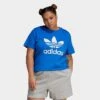 Women's Adidas Originals Adicolor Classics Trefoil T-Shirt (Plus Size) Bluebird - IK4043 430 -Nike Store IK4043 430 M1