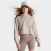 Women's Adidas Originals R.Y.V. Cropped Hoodie Wonder Beige - IK6480 264 -Nike Store IK6480 264 M1