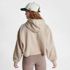 Women's Adidas Originals R.Y.V. Cropped Hoodie Wonder Beige - IK6480 264 -Nike Store IK6480 264 M4