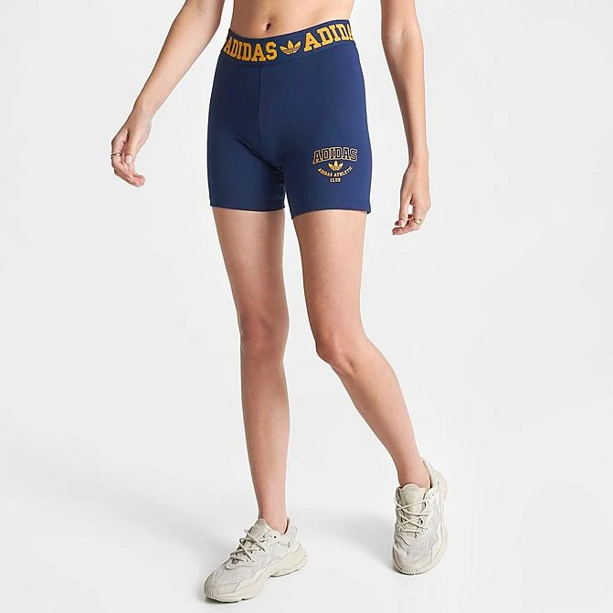 Women's Adidas Varsity Booty Shorts Navy/Gold - IL2421 415 3 Women's Adidas Varsity Booty Shorts Navy/Gold - IL2421 415