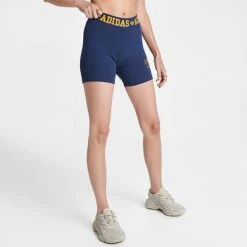 Women's Adidas Varsity Booty Shorts Navy/Gold - IL2421 415 10 Women's Adidas Varsity Booty Shorts Navy/Gold - IL2421 415 -Nike Store IL2421 415 M3