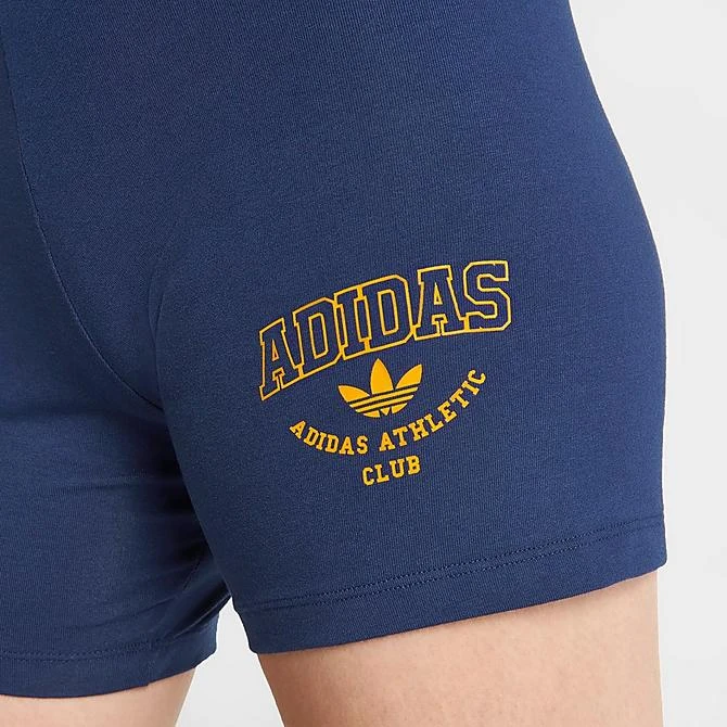 Women's Adidas Varsity Booty Shorts Navy/Gold - IL2421 415 8 Women's Adidas Varsity Booty Shorts Navy/Gold - IL2421 415 - Image 6