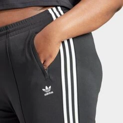 Women's Adidas Originals Adicolor Superstar Track Pants (Plus Size) Black - IL6653 001 -Nike Store IL6653 001 M4