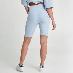 Women's Adidas Originals Rib Biker Shorts Blue Dawn - IL9622 450 -Nike Store IL9622 450 M4