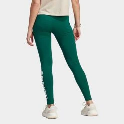 Women's Adidas LOUNGEWEAR Essentials High-Waisted Logo Leggings Collegiate Green/White - IM2853 305 -Nike Store IM2853 305 M3