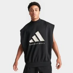 Adidas Basketball One Sleeveless Sweatshirt Black - IN4247 001