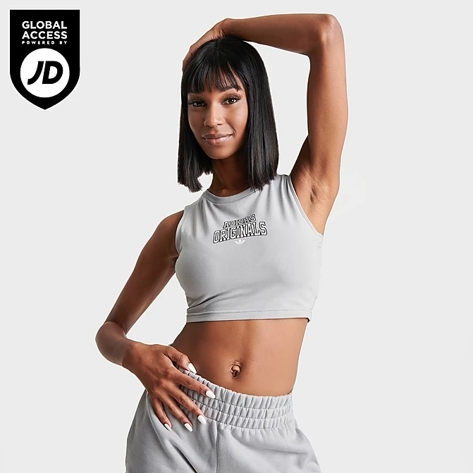 Women's Adidas Originals Varsity Tank Solid Grey - IN7107 020 3 Women's Adidas Originals Varsity Tank Solid Grey - IN7107 020