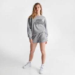 Women's Adidas Originals Varsity Shorts Grey - IN7110 020 -Nike Store IN7110 020 M2