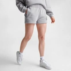 Women's Adidas Originals Varsity Shorts Grey - IN7110 020 -Nike Store IN7110 020 M3