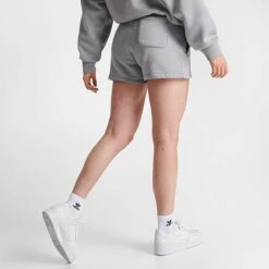 Women's Adidas Originals Varsity Shorts Grey - IN7110 020 -Nike Store IN7110 020 M4