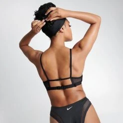 Women's Nike Swim Mesh Top Black - NESSD256 001 -Nike Store NESSD256 001 M4