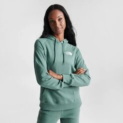 Women's The North Face Box NSE Pullover Hoodie Dark Sage - NF0A7UON 301 -Nike Store NF0A7UON 301 M3