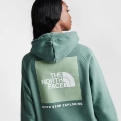 Women's The North Face Box NSE Pullover Hoodie Dark Sage - NF0A7UON 301 -Nike Store NF0A7UON 301 M4