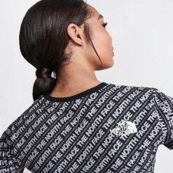 Women's The North Face Slim All-over Print T-Shirt Black/All-over Print - NF0A83GR 001 -Nike Store NF0A83GR 001 M6