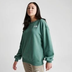 Women's The North Face Oversized Half Dome Logo Crewneck Sweatshirt - NF0A84GX 301 -Nike Store NF0A84GX 301 M3