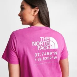 Women's The North Face Cali USA Coordinates T-Shirt Hot Pink - NF0A858I 651 -Nike Store NF0A858I 651 M5