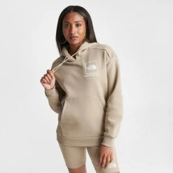 Women's The North Face Box NSE Pullover Hoodie Flax - NF0A859B 251 -Nike Store NF0A859B 251 M3