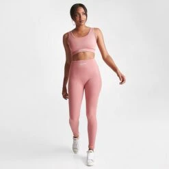 Women's Pink Soda Sport Tone Rib Seamless Tights Ash Rose - PSW11370 310 -Nike Store PSW11370 310 M2
