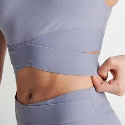 Women's Pink Soda Sport Cross Crop Top Dusty Rose - PSW11649 110 -Nike Store PSW11649 110 M6