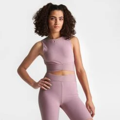 Women's Pink Soda Sport Cross Crop Top Rose - PSW11649 725