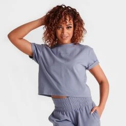 Women's Pink Soda Sport Rose Crop T-Shirt Rose - PSW11654 110 -Nike Store PSW11654 110 M3