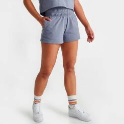 Women's Pink Soda Sport Willow Ruched Shorts Rose - PSW11655 110 -Nike Store PSW11655 110 M3