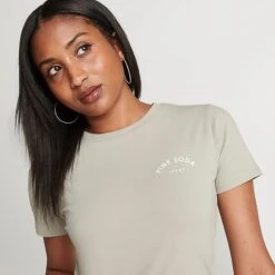 Women's Pink Soda Sport Aura Slim T-Shirt Agate Grey - PSW11687 630 -Nike Store PSW11687 630 M5