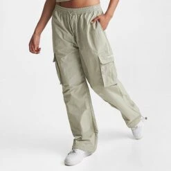 Women's Pink Soda Sport Rox Cargo Pants Agate Grey - PSW11688 630 -Nike Store PSW11688 630 M3