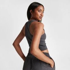 Pink Soda Sport Women's Pink Soda Halle Ribbed Tank Top Forged Iron - PSW11702 040 -Nike Store PSW11702 040 M4