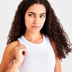 Women's Supply & Demand Ribbed Tank White - SUW16474 010 -Nike Store SUW16474 010 M5