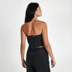 Women's FLETCHER X Supply & Demand Corset Top Acid Black - SUW16537 090 -Nike Store SUW16537 090 M4