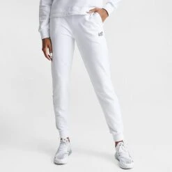 Women's Emporio Armani EA7 Jogger Pants White - TJCQZ002 100 -Nike Store TJCQZ002 100 M3