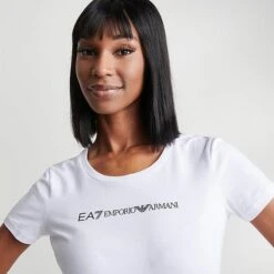 Women's Emporio Armani EA7 Logo Fitted T-Shirt White - TJDLZ110 100 12 Women's Emporio Armani EA7 Logo Fitted T-Shirt White - TJDLZ110 100 -Nike Store TJDLZ110 100 M5