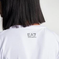 Women's Emporio Armani EA7 Logo Fitted T-Shirt White - TJDLZ110 100 13 Women's Emporio Armani EA7 Logo Fitted T-Shirt White - TJDLZ110 100 -Nike Store TJDLZ110 100 M6
