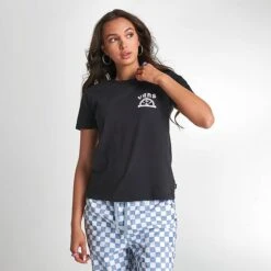 Women's Vans Rainbow Skull T-Shirt Black - VN00077M BLK 10 Women's Vans Rainbow Skull T-Shirt Black - VN00077M BLK -Nike Store VN00077M BLK M3