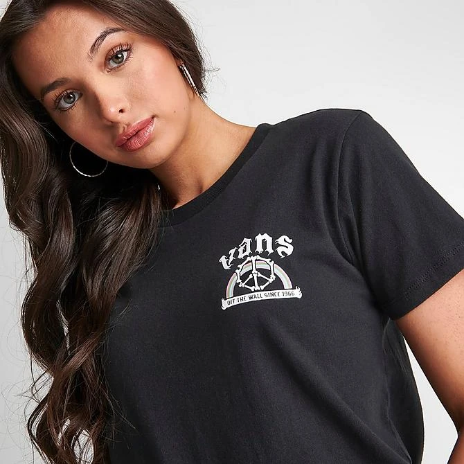 Women's Vans Rainbow Skull T-Shirt Black - VN00077M BLK 8 Women's Vans Rainbow Skull T-Shirt Black - VN00077M BLK - Image 6